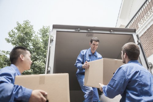 Moving van supporting a residential move in Richmond with access challenges