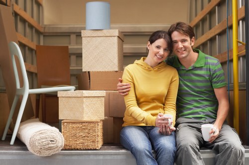 Careful loading of household items for a local move