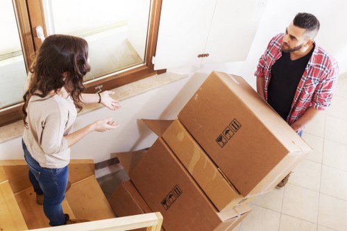 Furniture and IT equipment being moved during a Richmond office relocation