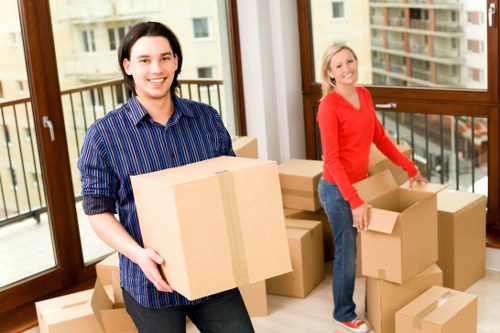 Professional movers handling furniture in Richmond