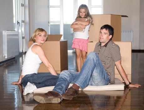 Local removal van parked for a Richmond home move