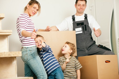 Local Richmond move with boxes and furniture being loaded into a truck